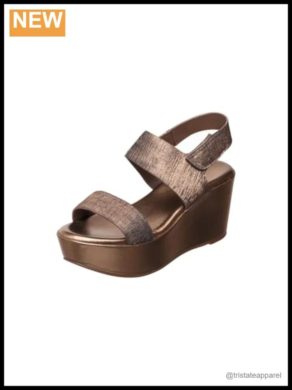Leather Platform Slingback Sandals Latex Cushioned 2.5 in Heel